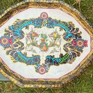 Funky vintage metal tray